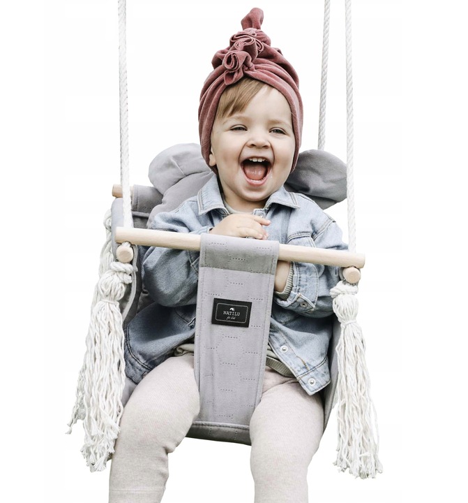 HUŚTAWKA dla dzieci MIŚ VELVET - oryginalna od NATILU - do domu i ogrodu