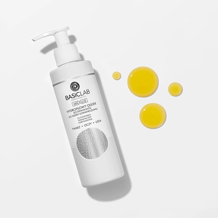 BASICLAB hydrofilowy olejek do demakijażu skóra ultrawrażliwa 200 ml
