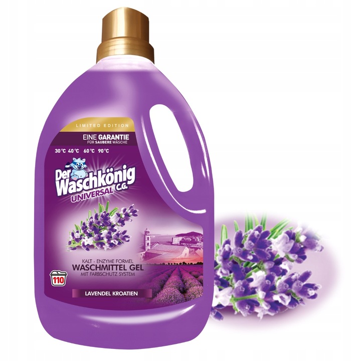 Waschkonig Uniwersalny Żel do Prania Kolor Lawendowa Chorwacja 3,305l 110pr