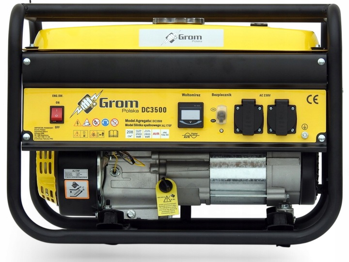 AGREGAT PRĄDOTWÓRCZY 5200W generator prądu GROM POLSKA MARKA +olej,