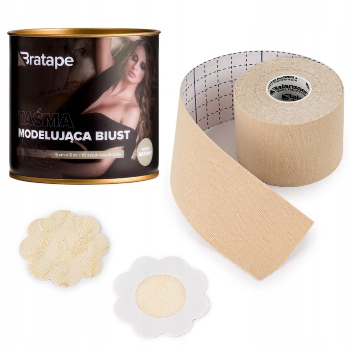 TAŚMA MODELUJĄCA BIUST UNOSZĄCA / PODTRZYMUJĄCA EFEKT PUSH_UP - 5 cm x 5 m