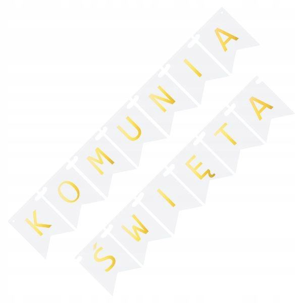 Balony na komunię dekoracje komunijne białe złote baner duży zestaw ozdoby