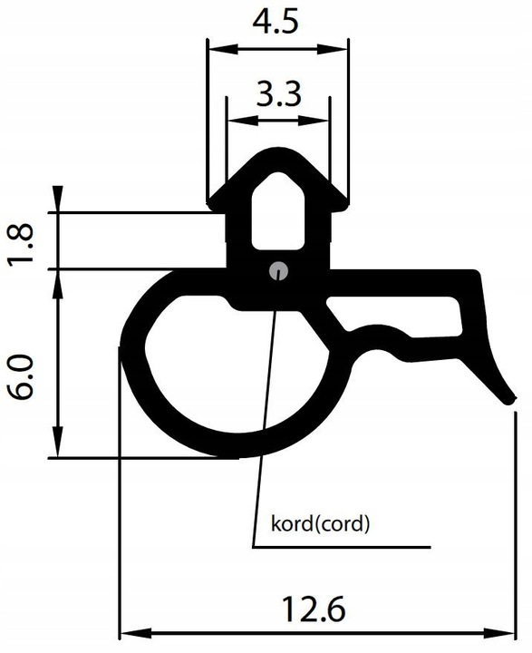 Uszczelka S-1628 do okien PCV DECCO 10mb STOMIL