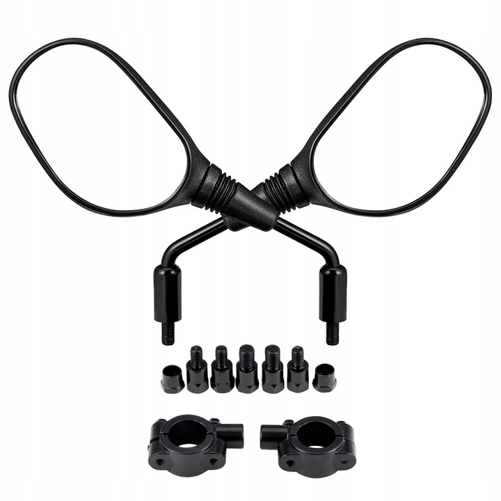 LUSTERKA DO SKUTERA MOTOCYKLA QUADA ATV UNIWERSALNE M8 M10 OBEJMY REDUKCJE