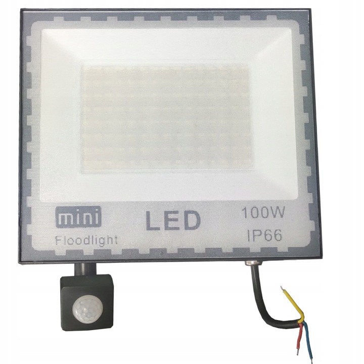 HALOGEN NAŚWIETLACZ LED LAMPA 100W CZUJNIK RUCHU