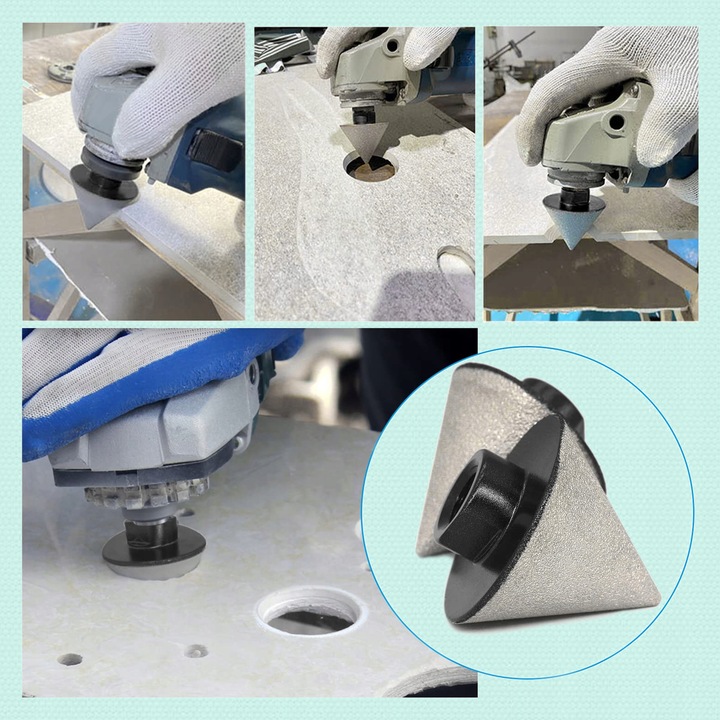 STOŻEK DIAMENTOWY FREZ 2-50 MM STOŻKOWY M14 GRES GLAZURA GRANIT MARMUR