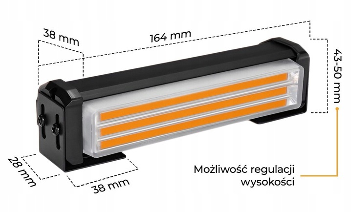 Lampa Stroboskop LED w Atrapę Auto Laweta 12V 24V Pilot 19-Trybów Mocna