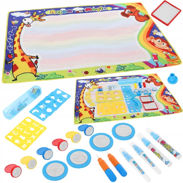 DUŻA MATA WODNA DO MALOWANIA PISAKAMI WODNYMI MATA 100x80 PIECZĄTKI PISAKI