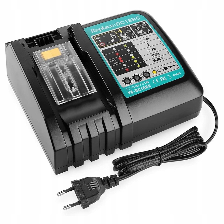 ŁADOWARKA DC18RC DO AKUMULATORA MAKITA BL1860, BL1850, BL1850B, BL1840