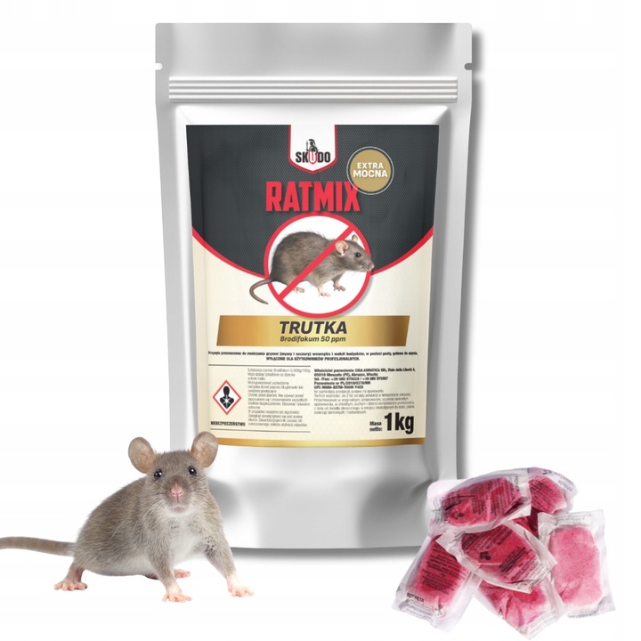 Extra mocna trutka pasta na myszy i szczury aromat łososiowy 1kg