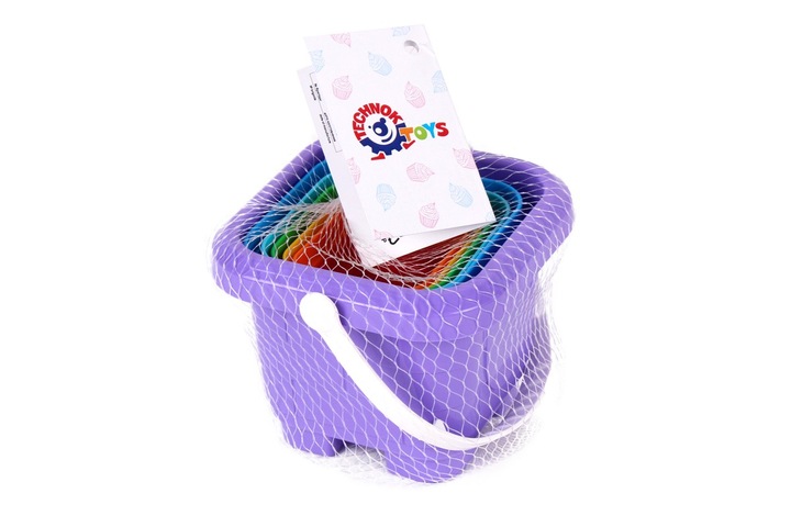 DUZA PIRAMIDKA 38 CM KUBECZKI WIADERKO DO PIASKU