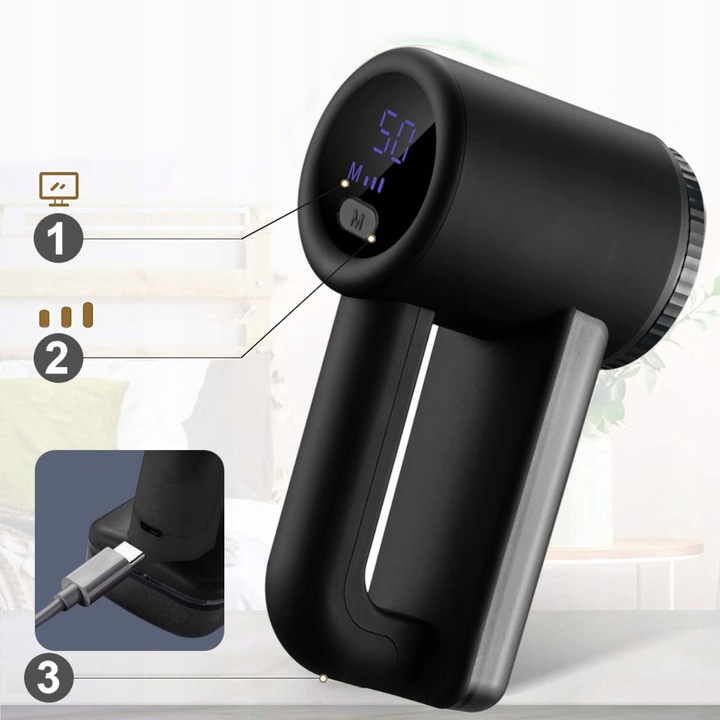 GOLARKA DO UBRAŃ MOCNA DUŻA 3 OSTRZA +LED +SUPER 3-SPEED TAPICERKI