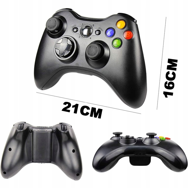 PAD do PC XBOX 360 BEZPRZEWODOWY KONTROLER + ODBIORNIK USB CZARNY