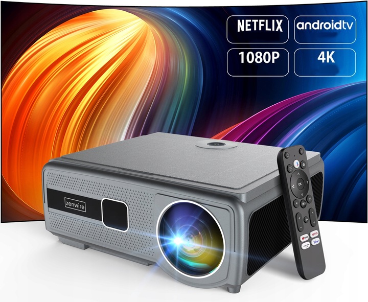 Projektor Rzutnik 30000lm WiFi Android Google TV FULL HD 4K Autofocus LED