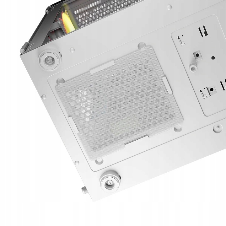 Gamingowa obudowa komputerowa Logic Portos ARGB MINI biała, 3 went. USB-C