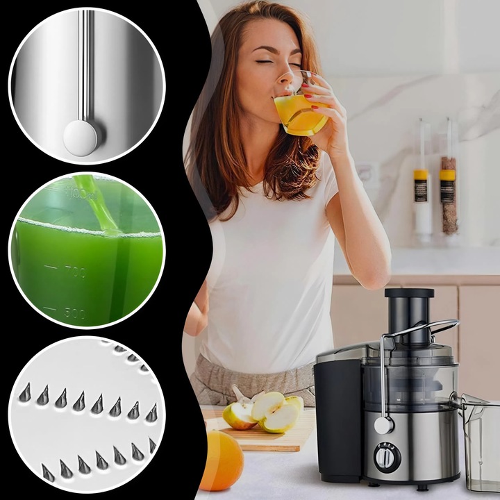 SOKOWIRÓWKA WYCISKARKA DO OWOCÓW SOKÓW WYSOKOOBROTOWA POJEMNIK NA SOK