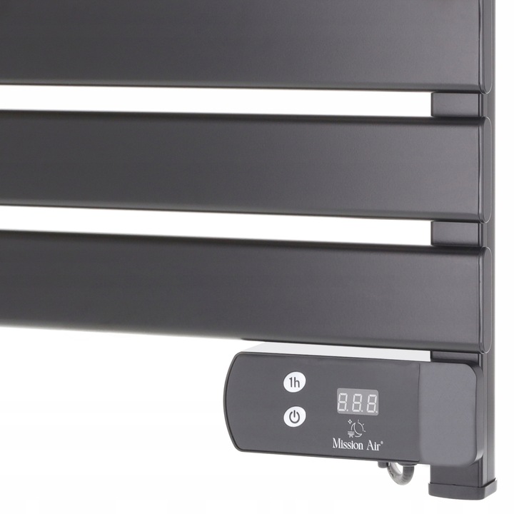 MAŁY GRZEJNIK ŁAZIENKOWY ELEKTRYCZNY drabinka suszarka timer CZARNY 150W