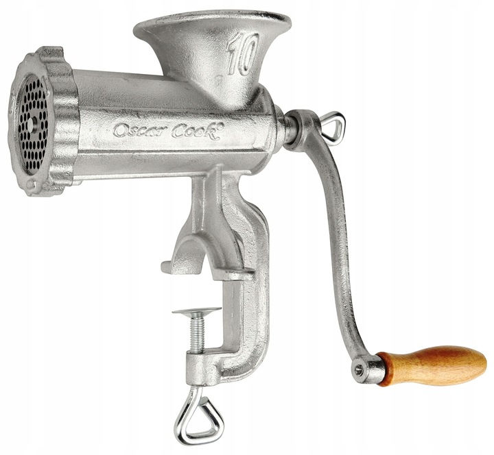 RĘCZNA MASZYNKA do MIELENIA Mięsa Żeliwna nr. 10 Nadziewarka 4 Sita 3