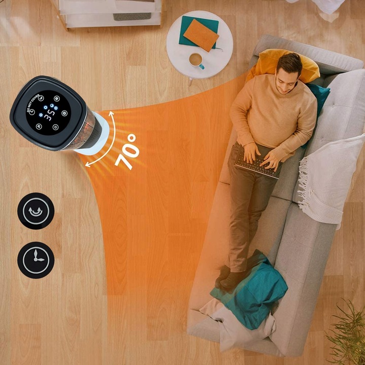 GRZEJNIK ELEKTRYCZNY FARELKA domowy łazienkowy TERMOWENTYLATOR TERMOSTATEM