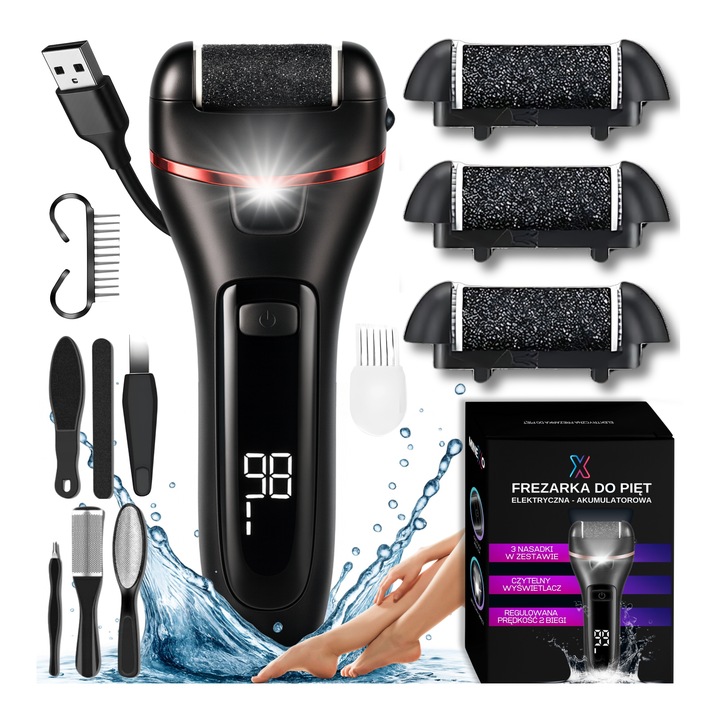 FREZARKA DO PIĘT PILNIK BEZPRZEWODOWY TARKA FREZARKA Z ZESTAWEM 3 ROLEK