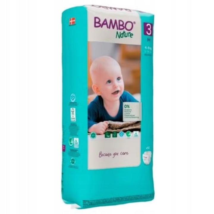 Bambo Nature 3 Midi 4-8 kg, 52 szt.