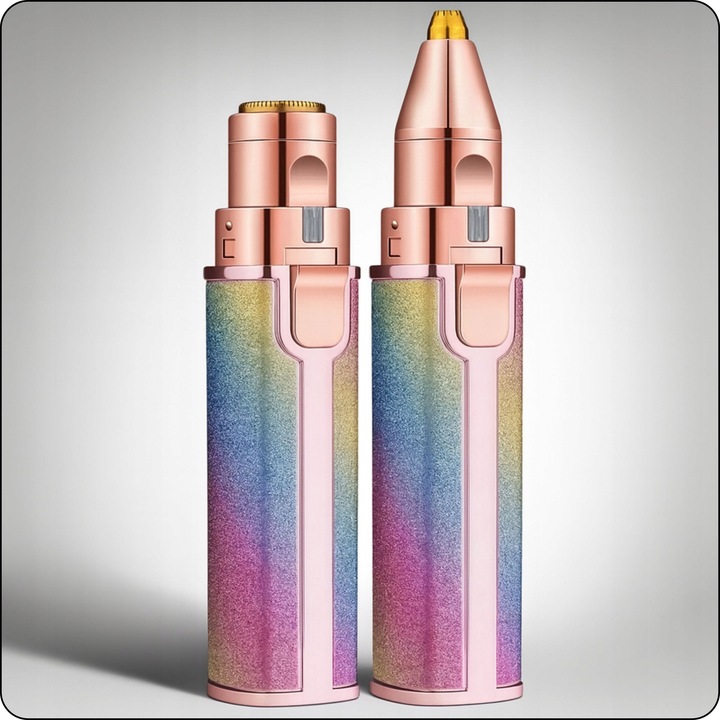 Golarka damska I trymer 2w1 do brwi twarzy i ciała I USB LED bez