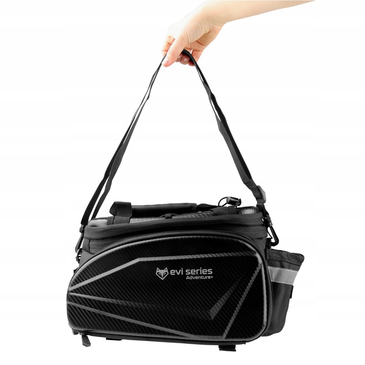 SAKWA ROWEROWA na bagażnik ROWER DUŻA Sztywna TORBA POJEMNA EVI + Pokrowiec