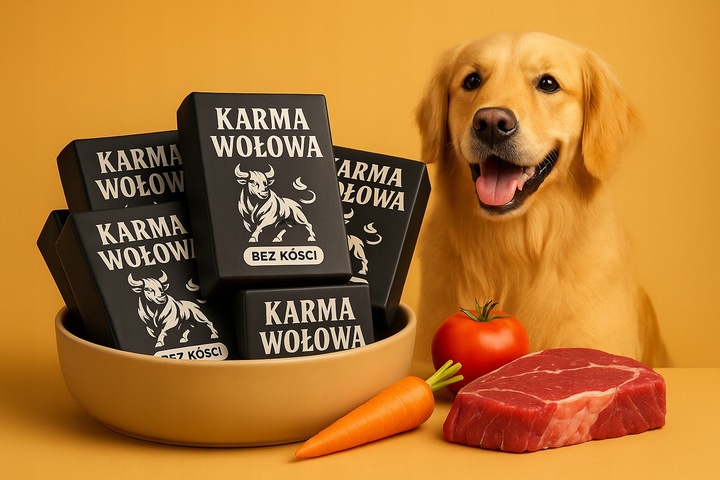 MIĘSO MROŻONE DLA PSA BEZ KOŚCI WOŁOWE BARF 100% 10 KG WOŁOWINA ŚWIEŻE