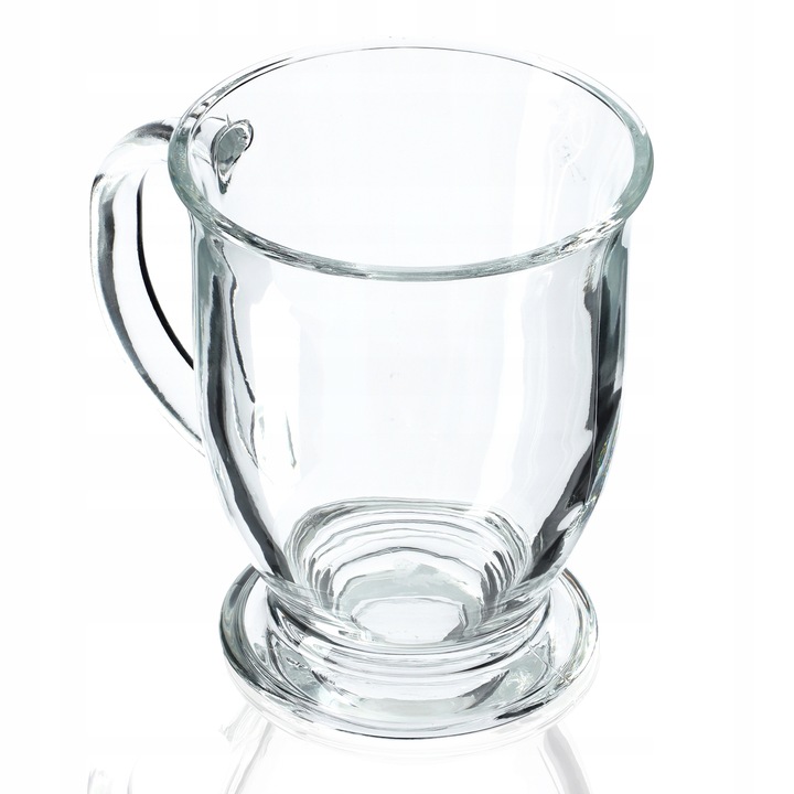 SZKLANKI DO HERBATY KAWY 460ml ZIMOWEJ KUBKI Z UCHEM ZESTAW SZKLANEK 6 szt