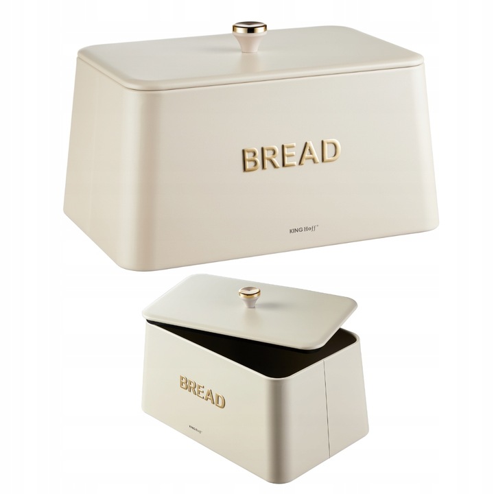 Chlebak KING Hoff KH-1950 kremowy metalowy elegancki design Pieczywo