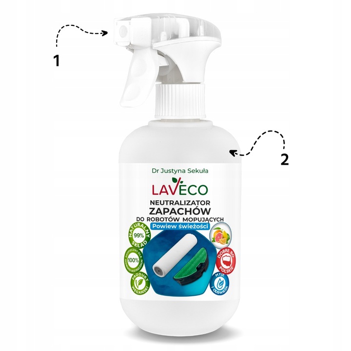 Neutralizator zapachu do robotów myjących mopujący, bionicznych, do wałka