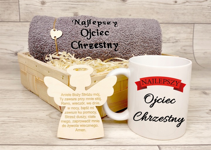 PODZIĘKOWANIE DLA RODZICÓW CHRZESTNYCH OJCA KOMUNIA ŚWIĘTA CHRZEST GRAWER