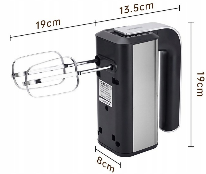 MIKSER RĘCZNY ROBOT KUCHENNY TODOMI TURBO PODKŁADKA TRZEPACZKI HAKI 5 BIEGI