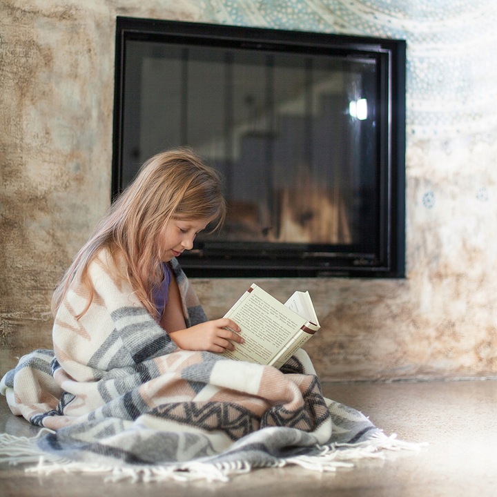 KOC Swiateczny WEŁNIANY cieply 100% wełna nowozelandzka 140x200