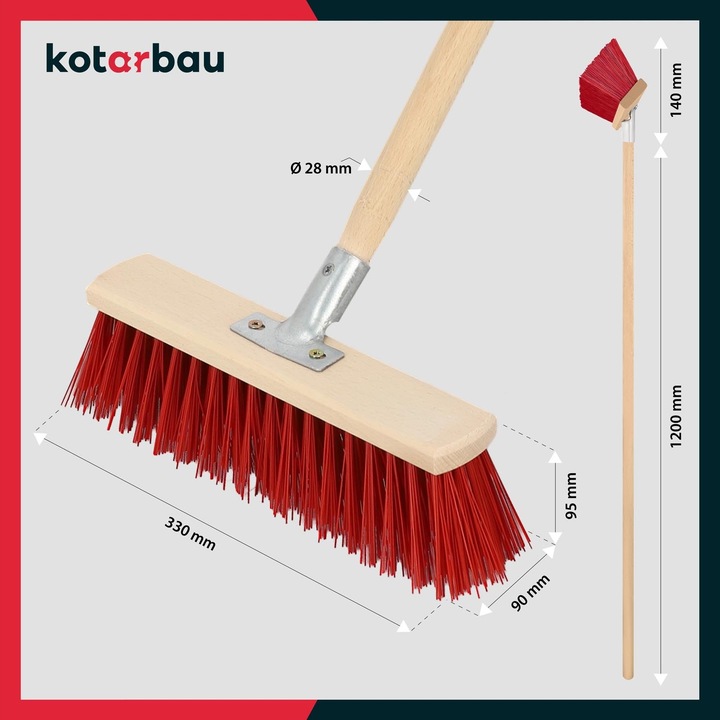 ZAMIATACZ ULICÓWKA MIOTŁA SZCZOTKA ZMIOTKA 30 CM KIJ DO ZAMIATANIA