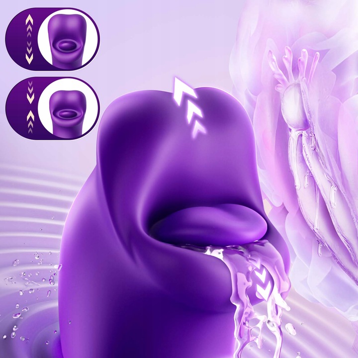 Flapping wibrator wielofunkcyjny fioletowy intensywne orgazmy 7 trybów