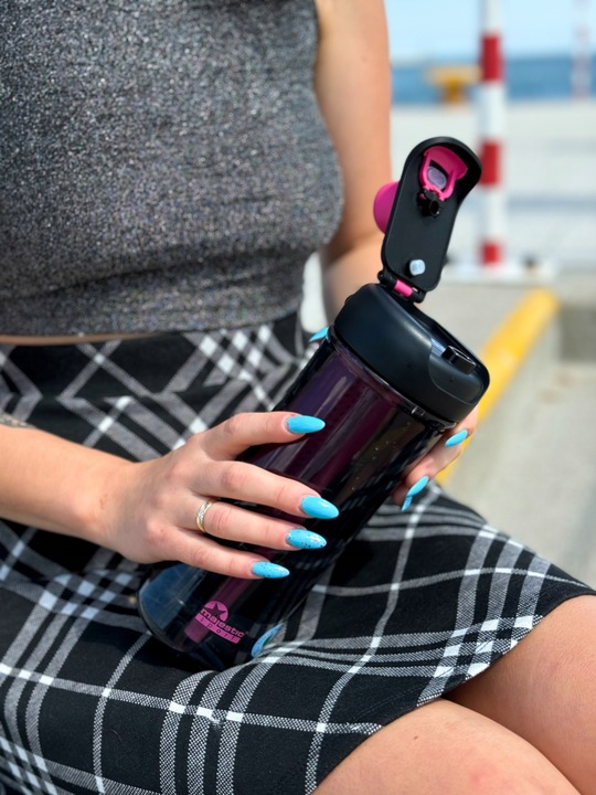 Butelka na wodę z sitkiem słomką bidon BPA free Majestic Sport 950 ml