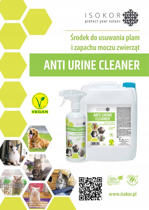 POCHŁANIACZ NEUTRALIZATOR ZAPACHÓW MOCZU KOTA ISOKOR 1L ANTI URINE CLEANER