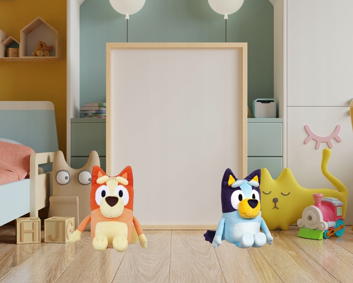 ZESTAW MASKOTKA BLUE PLUSZAK ZABAWKA MIŚ PRZYTULANKA BING 30CM