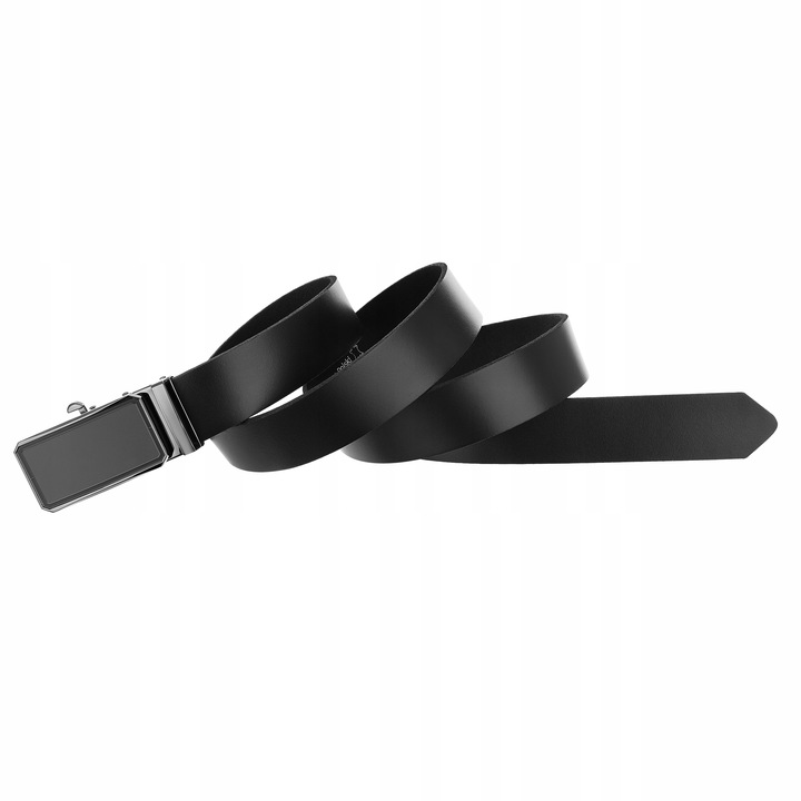 REVERSE PASEK SKÓRZANY MĘSKI DO SPODNI AUTOMAT CZARNY SKÓRA NATURALNA 105