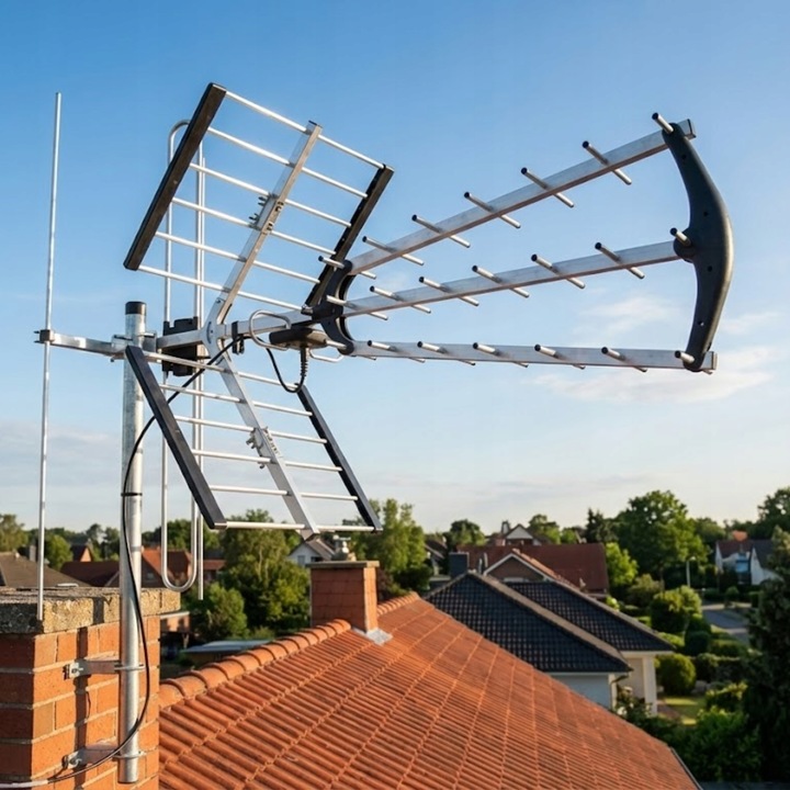 ANTENA Dvbt2 4k Mux8 Tv Naziemna Zewnętrzna OLYMPIA BX1000 LTE COMBO