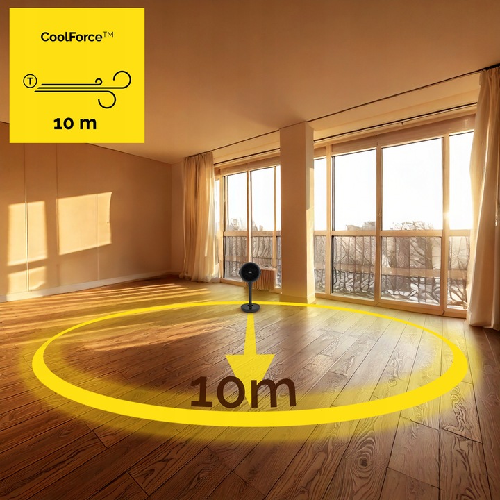 Termowentylator Farelka Cichy 38dB Yoer 1800W +Oscylacja 3D