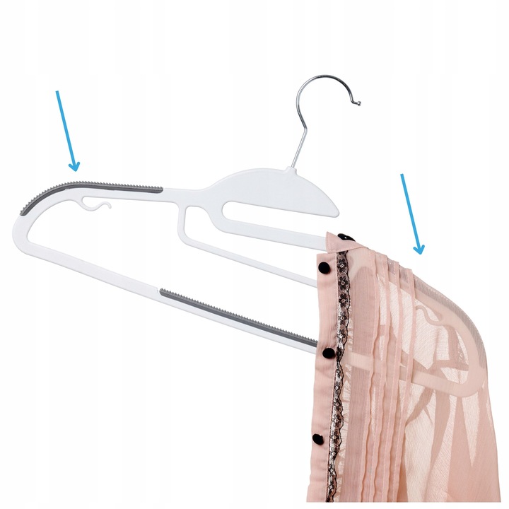 WIESZAKI NA UBRANIA PLASTIKOWE ANTYPOŚLIZGOWE WIESZAKI DO SZAF X20