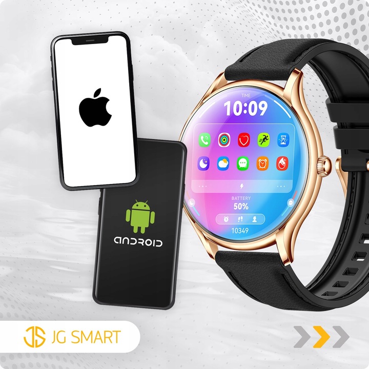 SMARTWATCH DAMSKI ZEGAREK PL MENU POWIADOMIENIA ROZMOWY SMART WATCH 4 PASKI