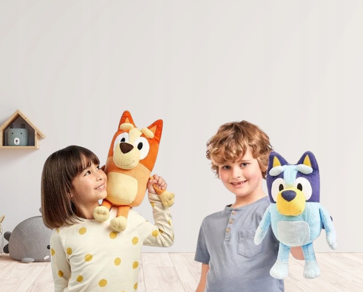 ZESTAW MASKOTKA BLUE PLUSZAK ZABAWKA MIŚ PRZYTULANKA BING 30CM