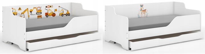 Łóżko dziecięce LILU 160x80 z GRAFIKĄ - Szuflada !