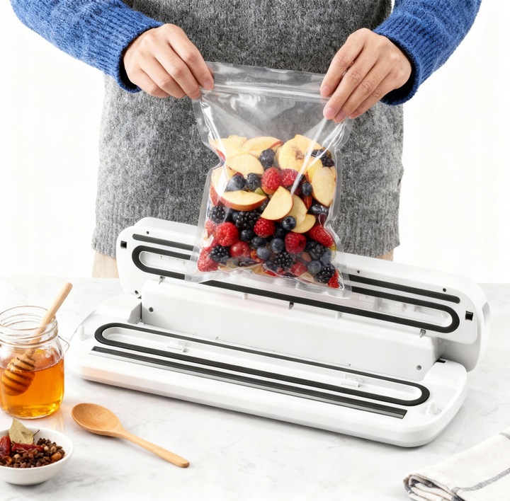 ZGRZEWARKA PRÓŻNIOWA DO ŻYWNOŚCI PAKOWARKA 110W ZESTAW WORKÓW XXL