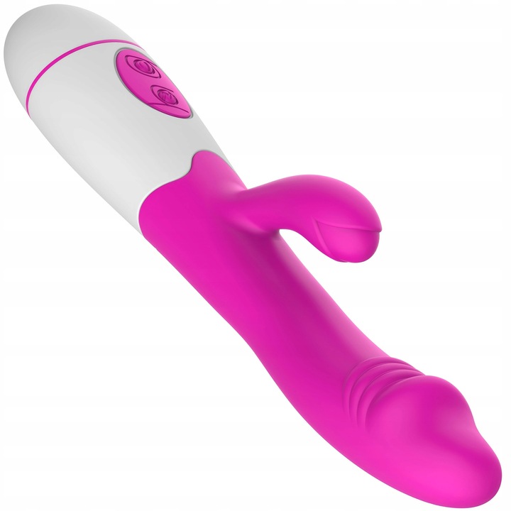 Wibrator Z Silikonu Medycznego Z Stymulatorem Łechtaczki 30 Trybów