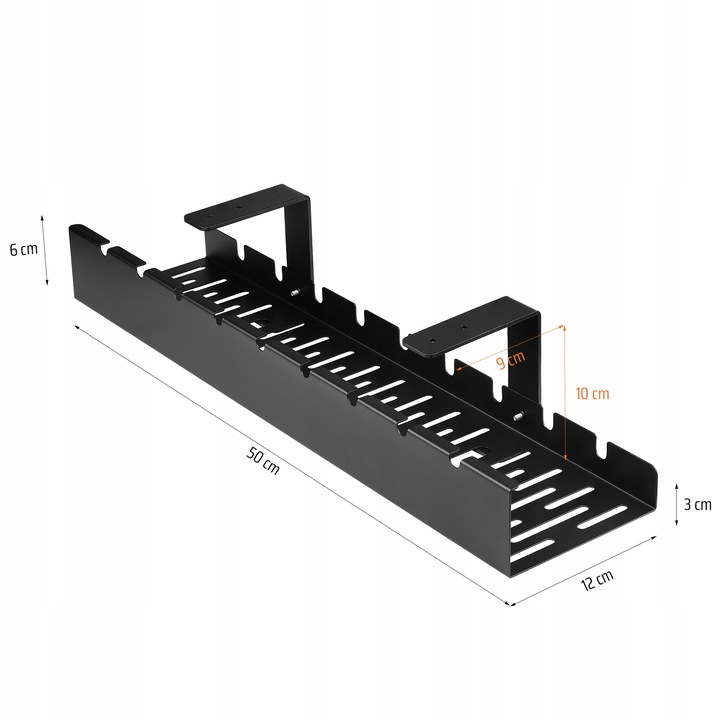 ORGANIZER KABLE PRZEWODY BLAT BIURKO KOSZYK PÓŁKA