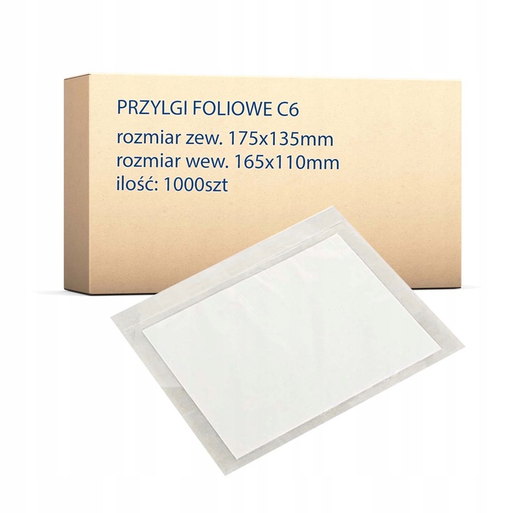 KOPERTY FOLIOWE Przylgi Kangurki C6 1000szt